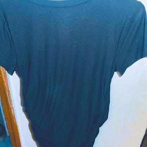 Small Maternity Black Tee-shirt Quoted Made With Love.